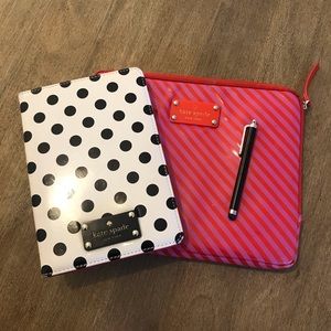 Kate Spade mini ipad cover, stylus pen & bag